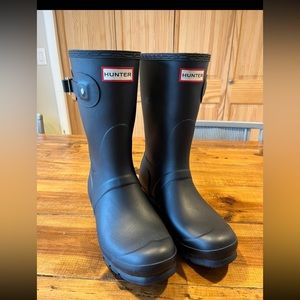 Hunter boots mid calf length size 9